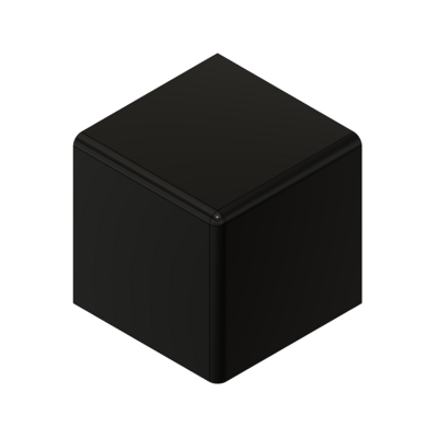 MODULAR SOLUTIONS PART&lt;br&gt;END CAP FOR 3-WAY BODY CONNECTION, SQUARE, BLACK, USED WITH 40-010-1
